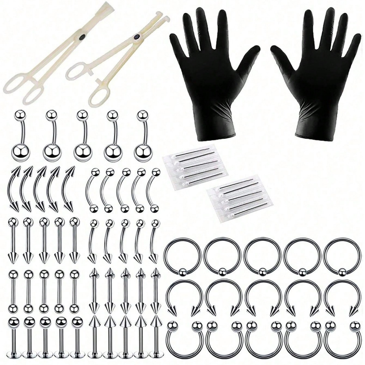 Jewelry Making Pliers Set - 8-134 Stuks/Set Wegwerp Piercingset - Roestvrijstalen