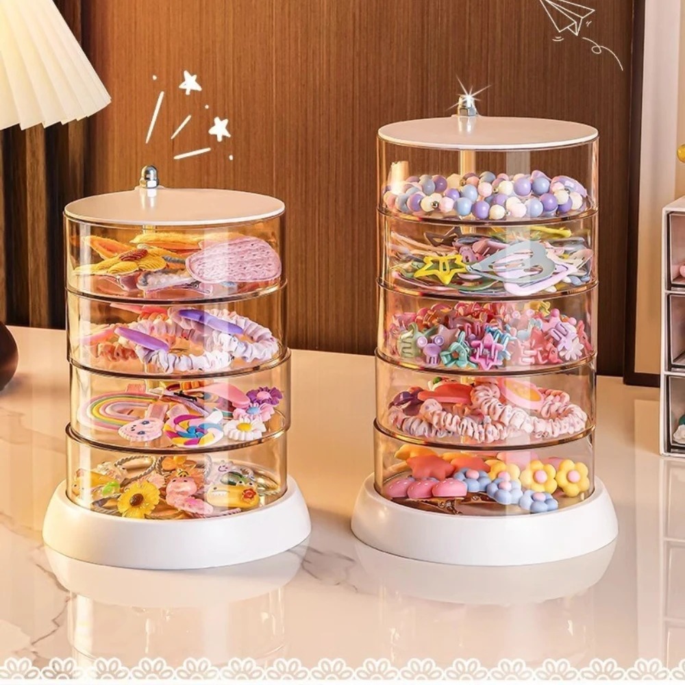 Jewelry Making Box - 360 graden draaibare transparante haaraccessoire organizer