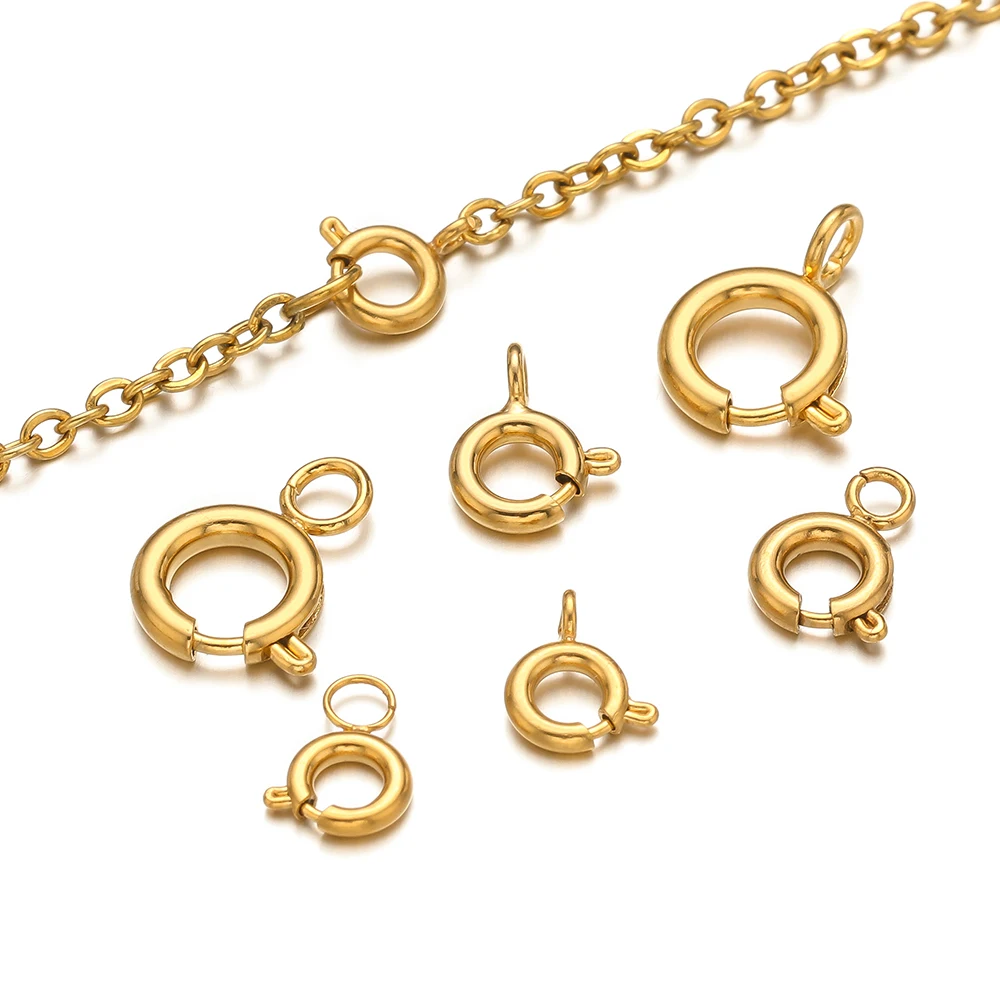 Jewelry Making Materials - 10 stuks roestvrijstalen veerringgespen ronde kreeftgespsluitingen