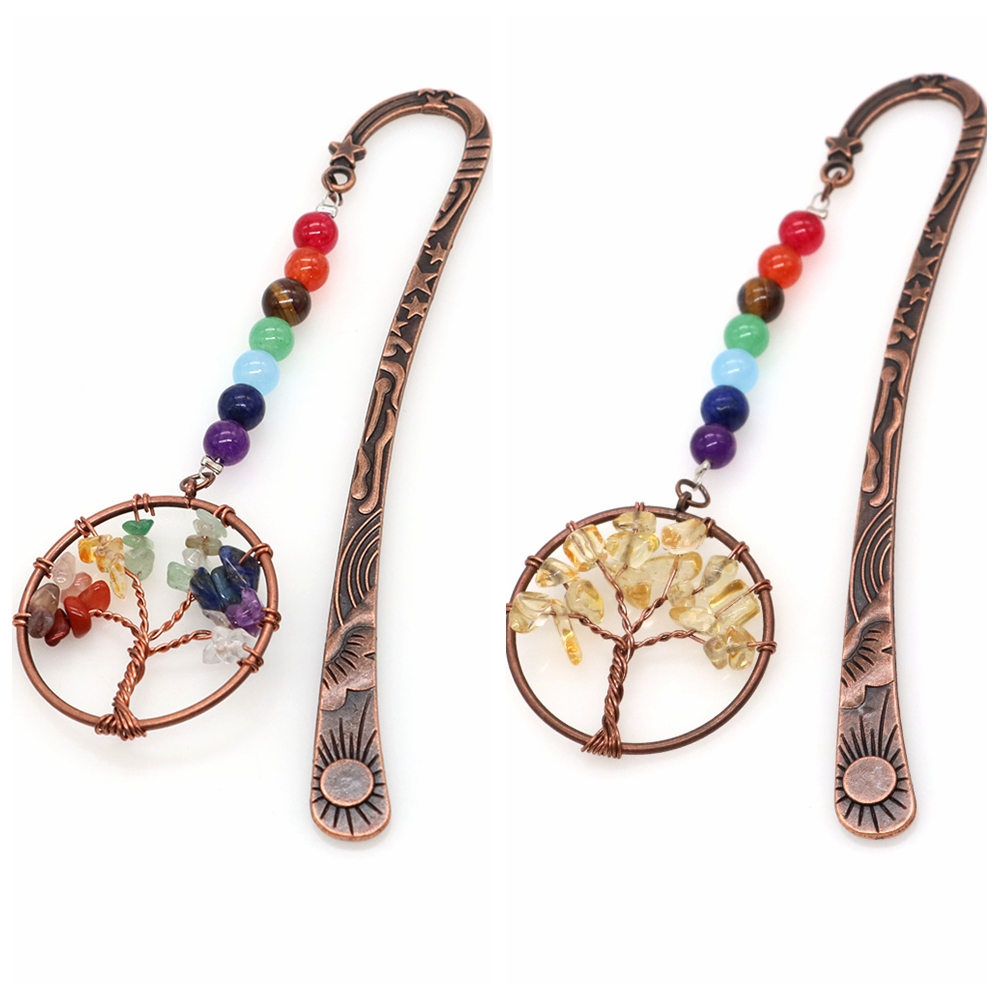 Jewelry Making Journal - Natuurlijke 7-chakra kwartskristal kralen Reiki levensboom