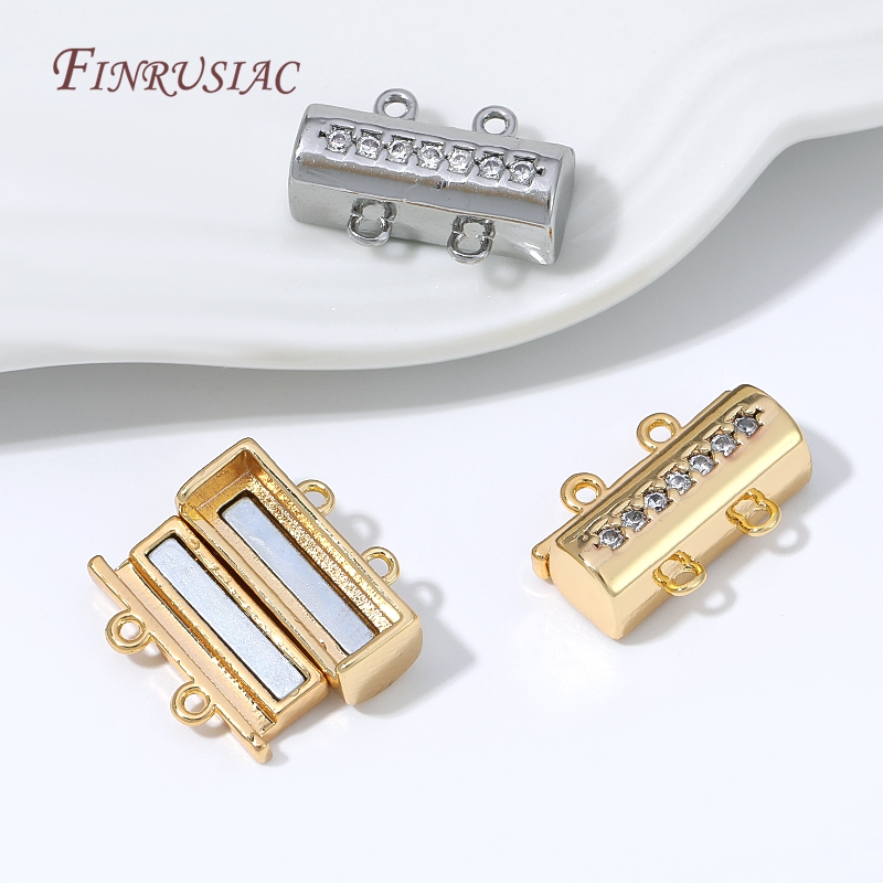 Jewelry Making Gold - Magnetische kettingsluiting 18K vergulde connector dubbele