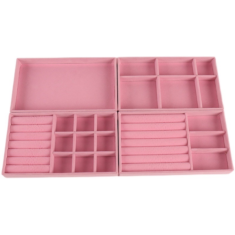 Jewelry Making Organizer - Fluwelen Sieradendisplay, Stapelbaar, Prachtige Sieradenhouder, Draagbare