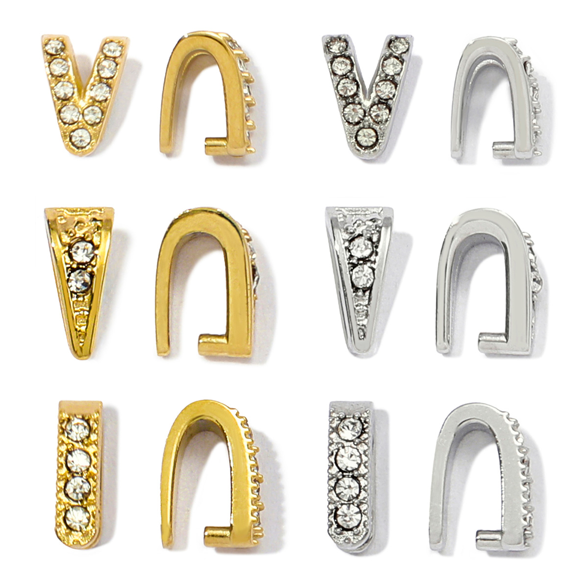 Jewelry Making Materials - 5 stks/partij Rvs Clips Sluitingen Strass