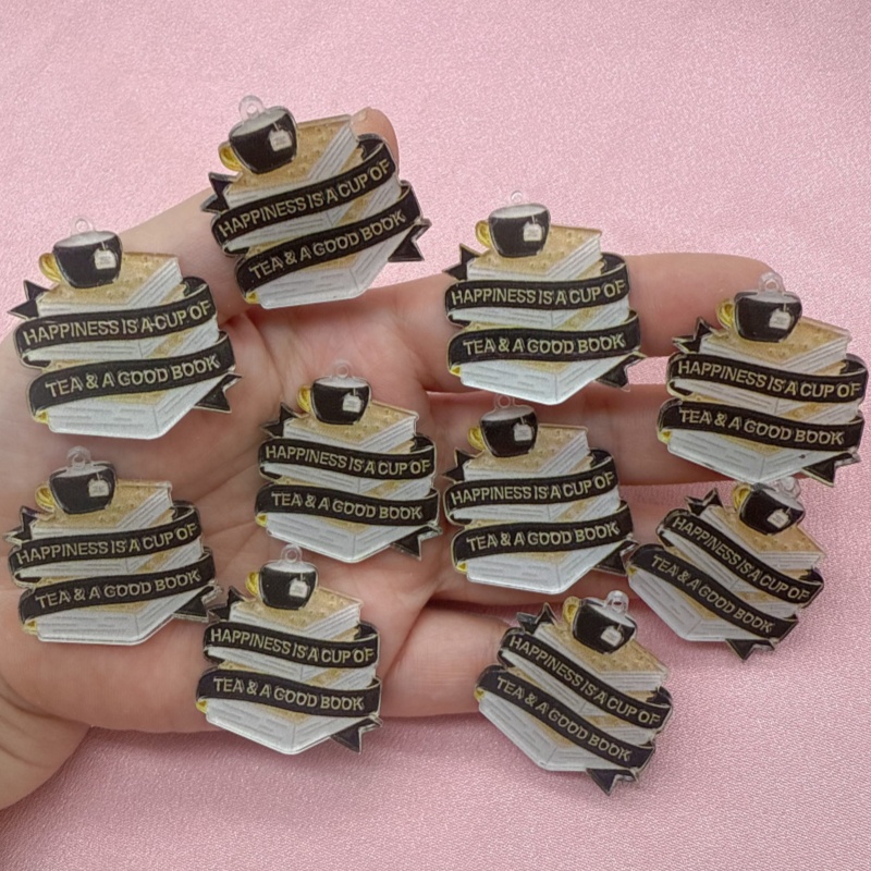 Jewelry Making Quotes - 10 stuks acryl boek koffie citaat