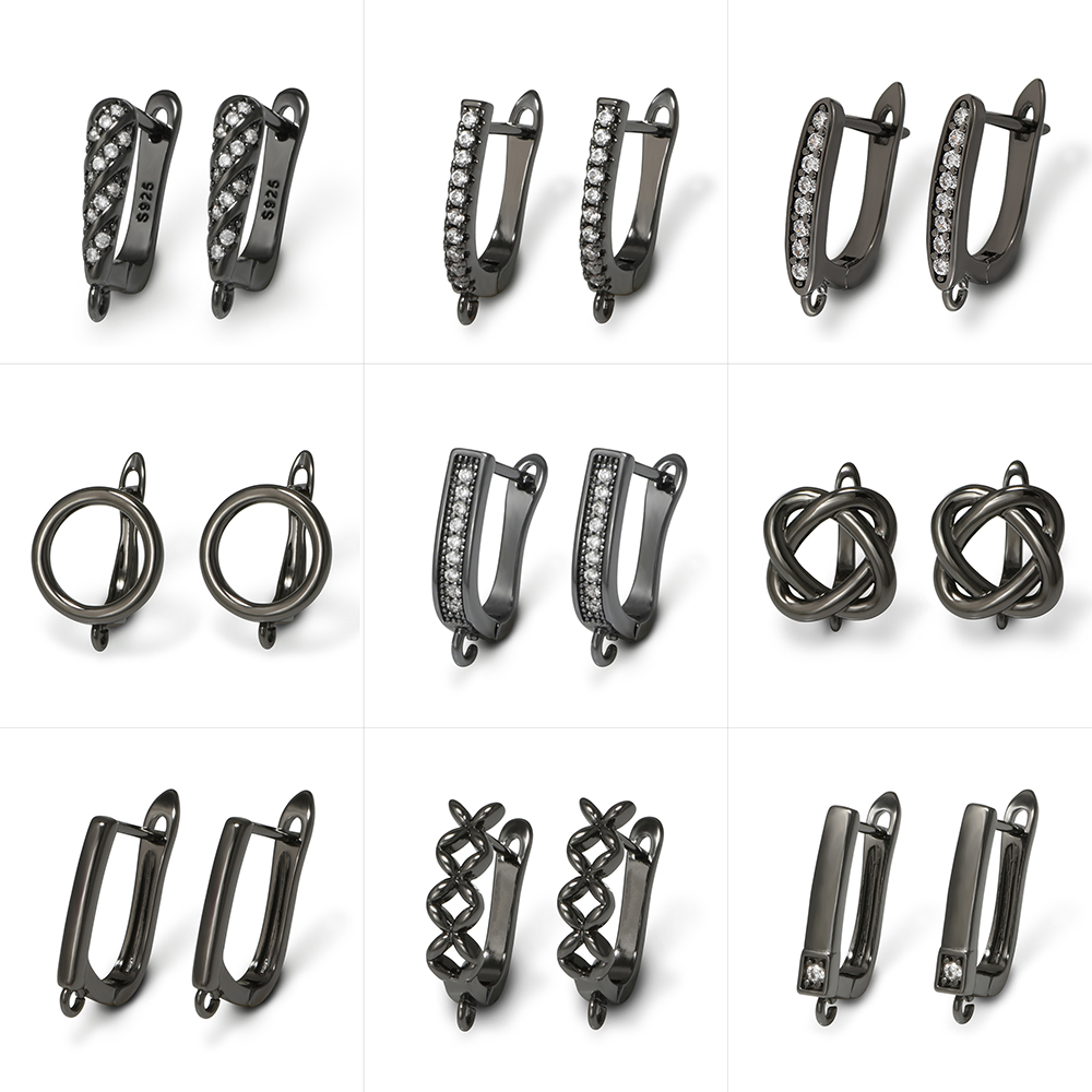 Jewelry Making Gold - YANASI 1 paar pistoolzwarte messing oorbellenhaken
