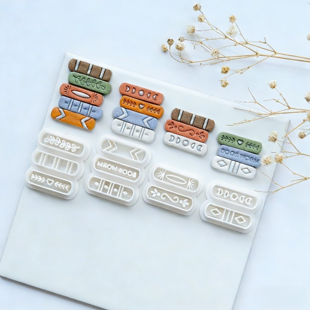 Jewelry Making Journal - 7 stks/set Boekstapel Thema Polymeerklei Cutters