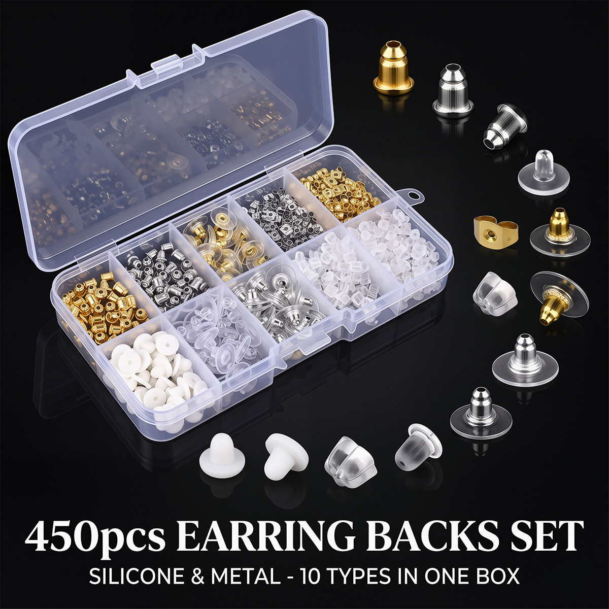 450 stuks siliconen & metalen  - Jewelry Making Organizer recensie en prijs
