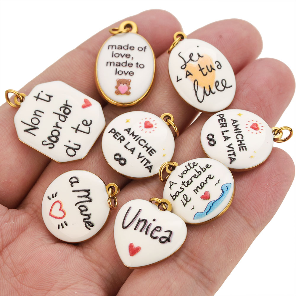 2 stuks roestvrijstalen dubbel - Jewelry Making Quotes recensie en prijs