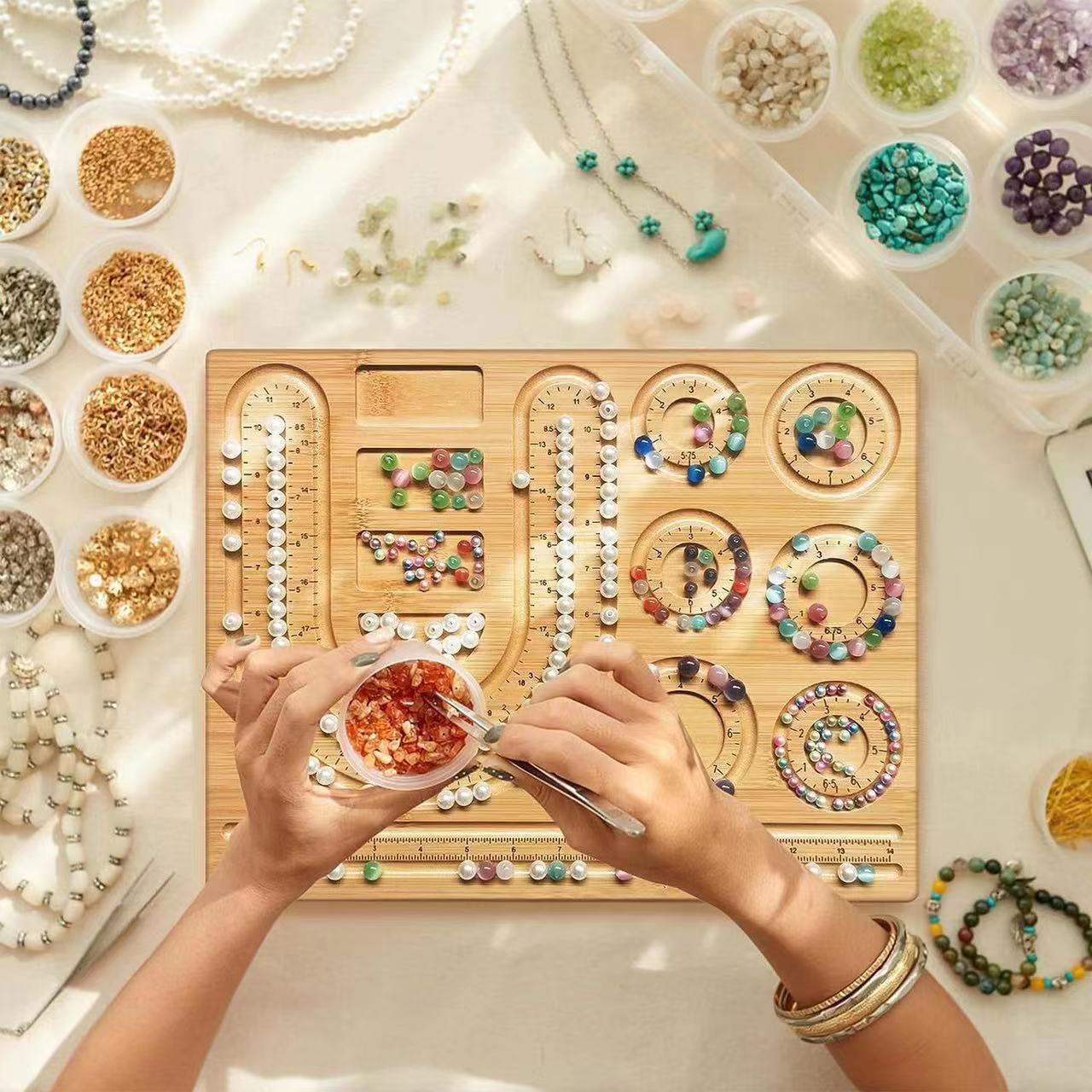 8-type houten gevlokte kralenb - Jewelry Making Organizer recensie en prijs
