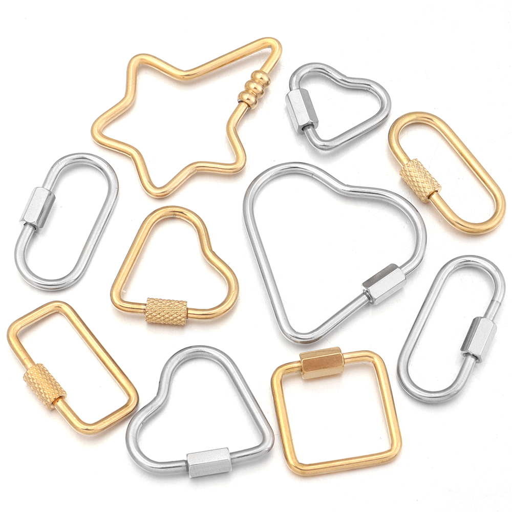 2pcs goud roestvrij staal hart - Jewelry Making Gold recensie en prijs