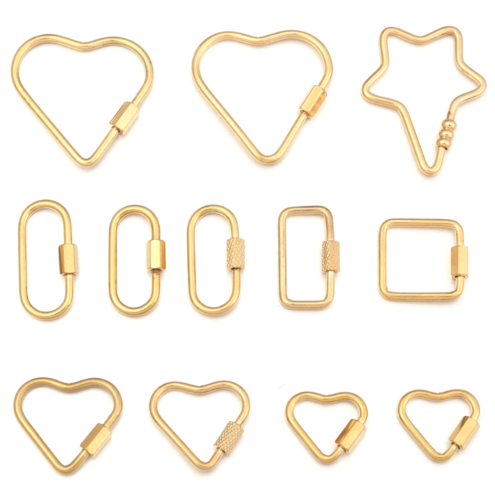 2pcs goud roestvrij staal hart - Jewelry Making Gold recensie en prijs